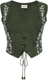 Tauriel Top Limited Edition Moss Green Silver Embroidery