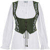 Tauriel Top Limited Edition Moss Green Silver Embroidery