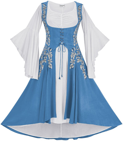 Tauriel Maxi Set Limited Edition Aegean Blue Silver Embroidery